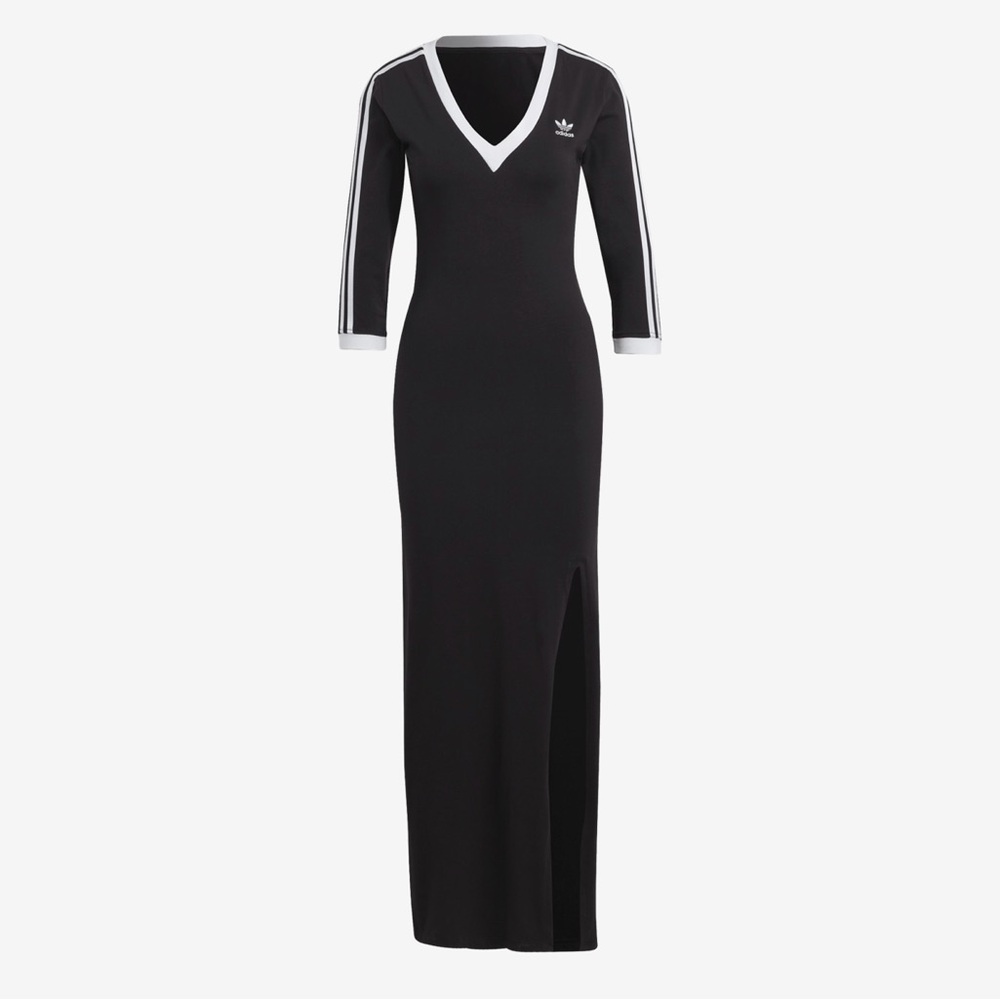 Adidas Black Sheath Dress with Raglan Sleeves